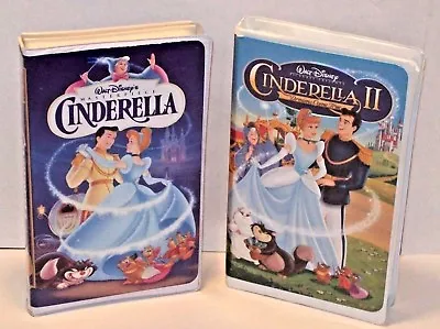 2 Walt Disney VHS Video Tapes Cinderella & Cinderella II Dreams Come True • $9.98