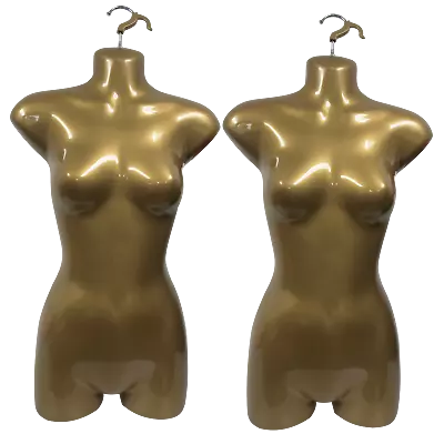 DisplayTown Gold Female Mannequin Hip Long Body & Hanging Hook - 2 Count • $58.70