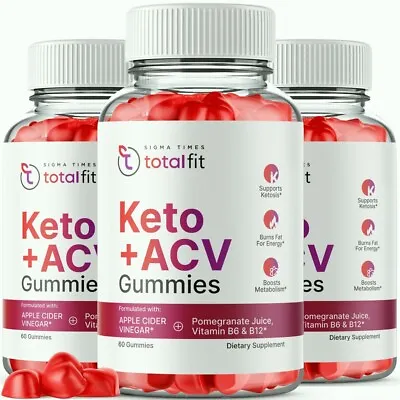 (3 Pack) TotalFit Keto + ACV Advanced Weight Loss Gummies To Lose Belly Fat • $44.95