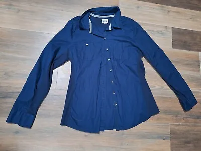 Converse One Star Mens Shirt Size Extra Large Button Up Longsleeve Dark Blue • $13.99