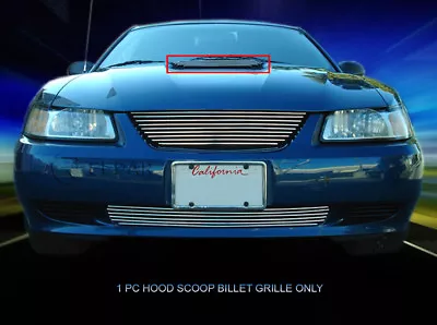 Front Upper Hood Scoop Billet Grille Insert For 1999-2004 Ford Mustang V6 • $35.17