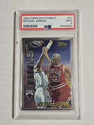 Michael Jordan 1995 1996 Topps Finest Mystery Card #m1 Psa Mint 9 Sp! Goat! Hof! • $90