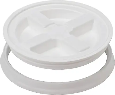 Seal Lid Airtight Food Storage Container Lid Fits 3.5-7 Gallon Buckets White • $22.99