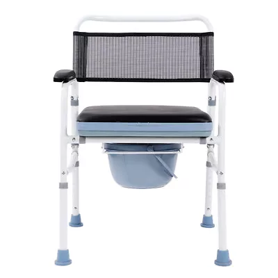 Adjustable Lightweight Toilet Chair Shower Commode Seat Potty High Back Stool UK • £42.77