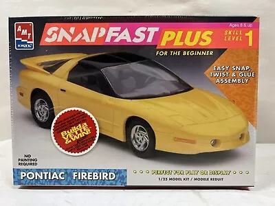 1/25 1993 Pontiac Firebird Yellow Car Model Kit SnapFast Plus #6154 New AMT ERTL • $20