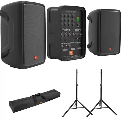 $1015 • Buy JBL EON208P Personal PA System W/ JBL  Tripod Speaker Stand (JBLTRIPOD-MA) + Bag