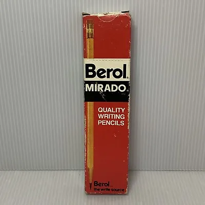VTG  Berol Mirado No 174-2 Medium Soft Unsharpened Writing Pencils USA 12 Ct NOS • $11.40