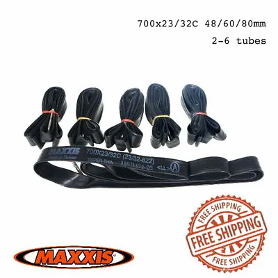 2-6 Tubes Maxxis UltraLight 700x23/32C 48/60/80mm Road Bike Inner Tube FV Presta • $14.90