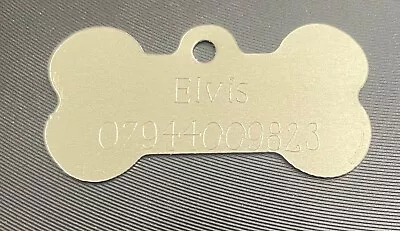 £0.99 • Buy Engraved Dog Tag Pet/cat Collar Name Id Tags Large/small Personalised Disc