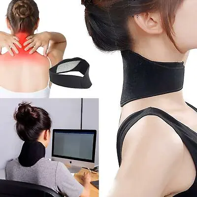 £2.60 • Buy Self Heating Magnetic Neck Support Brace Pain Relief Heat Therapy Tourmaline UK