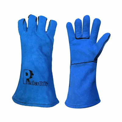 Small Welders Gauntlets Size 9 Welding Gloves Heat Resistant MIG Oven BBQ Child • £8.45