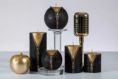 SEXI - BLACK DECORATIVE CANDLES - PILLAR OR BALL SHAPE Home Decoration Gift  • £4.70