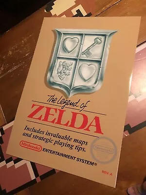 The Legend Of Zelda NES Cover Poster 13 X 19 • $8