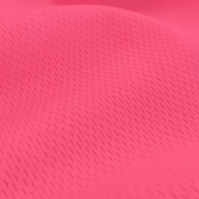 Neon Pink Flat Back Dimple Mesh Athletic Uniform Jersey Fabric - 58  Wide • $13.95