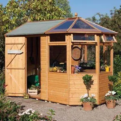 Garden Potting Shed Rowlinson Storage Shed With Potting Benches • £2108.95