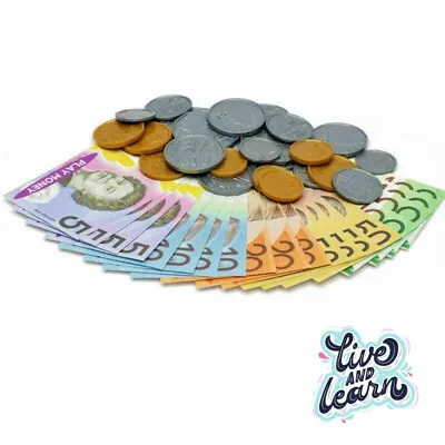 Play Pretend Money Australian Currency Notes Coins Childrens Counting Learning • $16.89