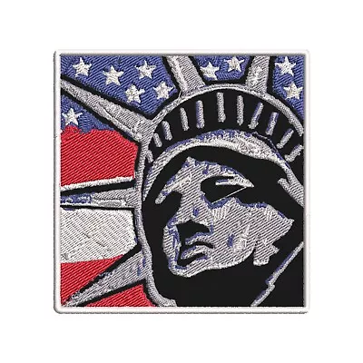 USA Liberty Head Flag Patch Embroidered Iron-on Badge DIY Applique • $5.95