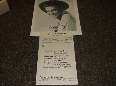 $9.99 • Buy Elvis Presley Black And White 8x10 Photo With Reprinted Autograph Plus Bonus
