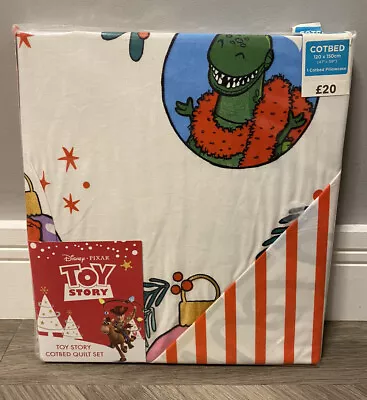 £12 • Buy Disney Toy Story Christmas Cotbed Quilt Set Dunelm