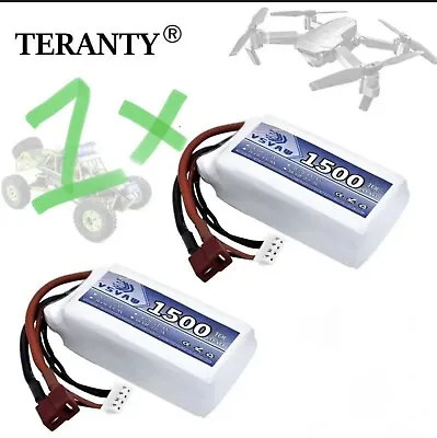 3s 11.1v 1500mAh 40/60C LiPo Battery W/Deans T Plug For RC FPV Drone Car COMPACT • $39.95