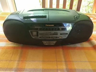 VINTAGE BOOMBOX FM AM PANASONIC RX-DS11 WITH CD AND CASSETTE Tested • $85