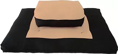 Peach Black Zabuton Zafu Yoga Meditation Relax Sitting Kneel Cushion Seat • $82