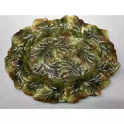 Spode Hand-Painted Harvest Fall Leaves Ceramic Serving Dish Plate 2011 A11 • $12