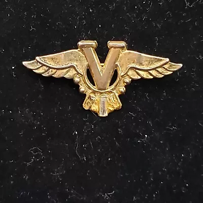 WWII Wings V For Victory Pin Sterling • $24.99