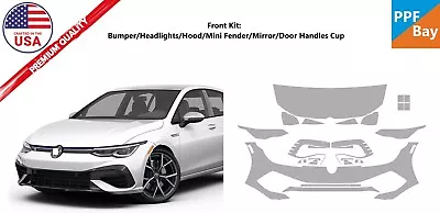 For Volkswagen Golf R 2022-2023 Front Paint Protection Film PreCut Kit PPF • $285.95