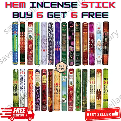 £1.99 • Buy Hem Incense Sticks Genuine Joss Insence Stick Hex Mix Match Scents 20 Sticks