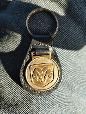 Vintage Leather Ram Logo Keychain Dodge Keychain • $10