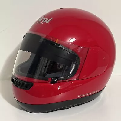 Arai Signet /S Helmet Red Motorcycle Vintage Made In Japan Gloss Race Red Large • $115