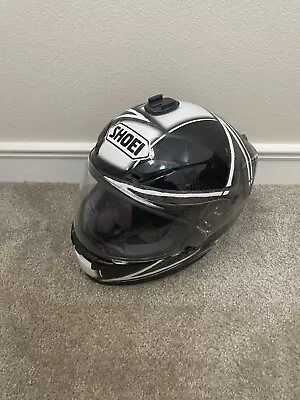 Shoei Silver / Black / White RF-1000 Motorcycle Helmet - Medium Read • $65