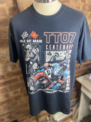 £14.95 • Buy Isle Of Man TT Centenary 1907 2007 Road Races Biker Tourist Tee T Shirt XL