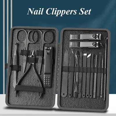 Women Men Manicure Pedicure Set Finger Toe Nail Clippers Scissors Grooming Kit‹ • $6.28
