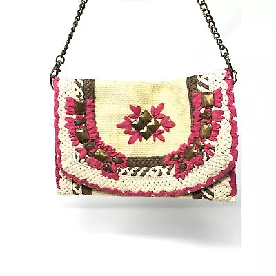 $19.99 • Buy V By Eva Embroidered Shoulder Bag