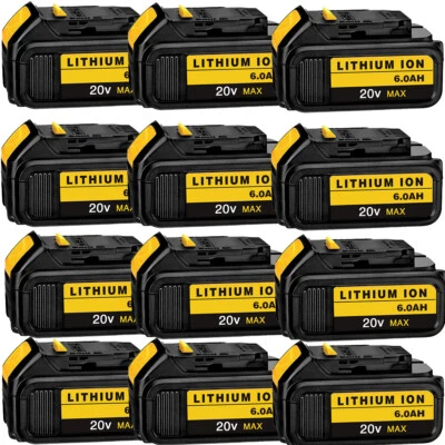 $279.98 • Buy  Pack For DeWalt 20V 6.0AH Max 8.0AH Lithium Battery DCB206-2 DCB205-2 9.0AH