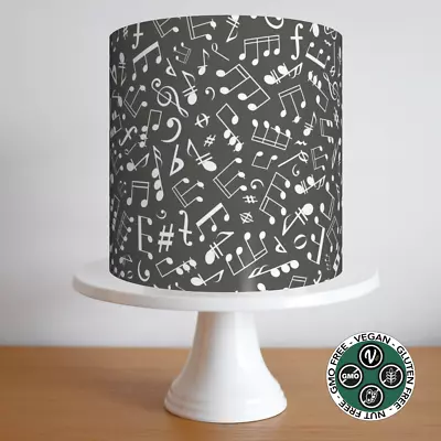 Music Notes Sheet Cake Topper Border Strip Pattern Wrap Birthday Party Deco Grey • £6.49