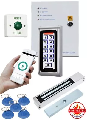 Proximity Keypad Access Control Kit APP Control Wi-Fi Enabled Fire Rated Mag • £269