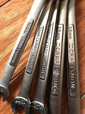 Craftsman 5 Piece Combo Open Box Ends Metric Wrench Set Vintage Professional • $12