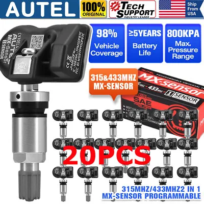 Autel TPMS MX-Sensor 315MHz 433MHz Universal Programmable Tire Pressure Sensors • $480