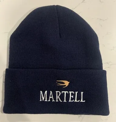 Martell Cognac CUFF BEANIE EMBROIDERED NAVY BLUE • $5.50