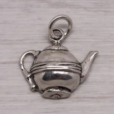 Sterling Silver 925 Teapot Kettle Coffee Charm • £14.45