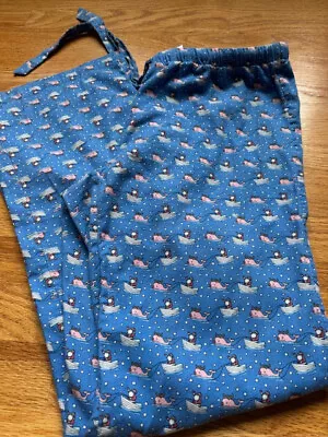 Vineyard Vines Pajama Pants Mens XS Blue Whale Boat Santa Soft Cotton Flannel • $14.99