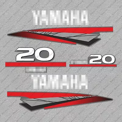 Yamaha 20 HP Two 2 Stroke Outboard Engine Decals Sticker Set Reproduction 20HP • $35.99