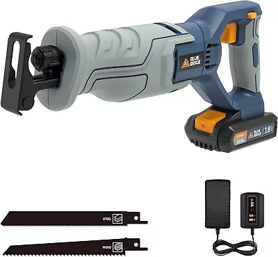 18V Cordless Reciprocating Saw  BLUE RIDGE Sabre Saw With 2.0Ah Battery New • £59.95