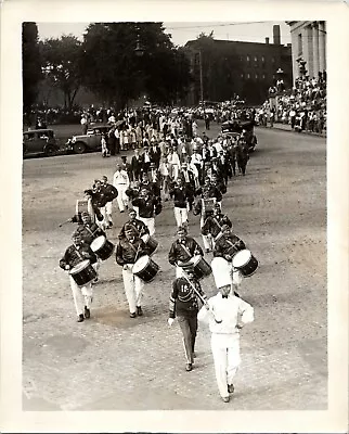 Vintage Photo VFW Military Marching Band Drum Major Musicians 8x10 1929  • $24.99