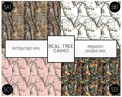 $5.22 • Buy Real Tree Camo Pattern HTV Siser & Adhesive Craft Vinyl Oracal FREE SHIPPING 20+
