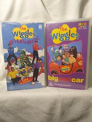 The Wiggles Big Red Car & Wiggledance VHS Tapes ABC Kids - Free Post Vintage  • $22.39