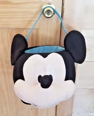 Walt Disney Mickey Mouse Large Plush Head Basket Easter Halloween Christmas • $14.95